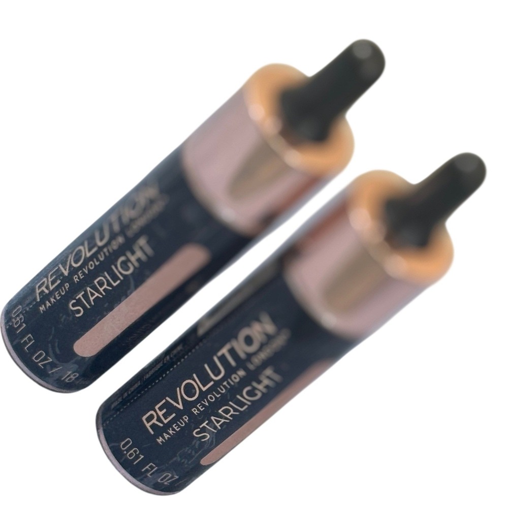 Liquid Highlighter Revolution London Starlight Lot of 2 18ml Each NWT Sealed‎